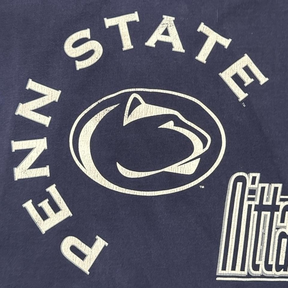 Vintage Penn State Wrap Around Print Hoodie Made in USA XL NCAA Sweatshirt - Picture 2 of 7